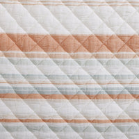 Mystic Stripe Cotton Gauze Swatch Coral Swatch