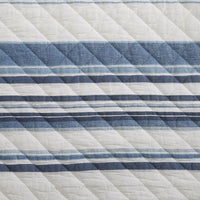 Mystic Stripe Cotton Gauze Swatch Navy Swatch