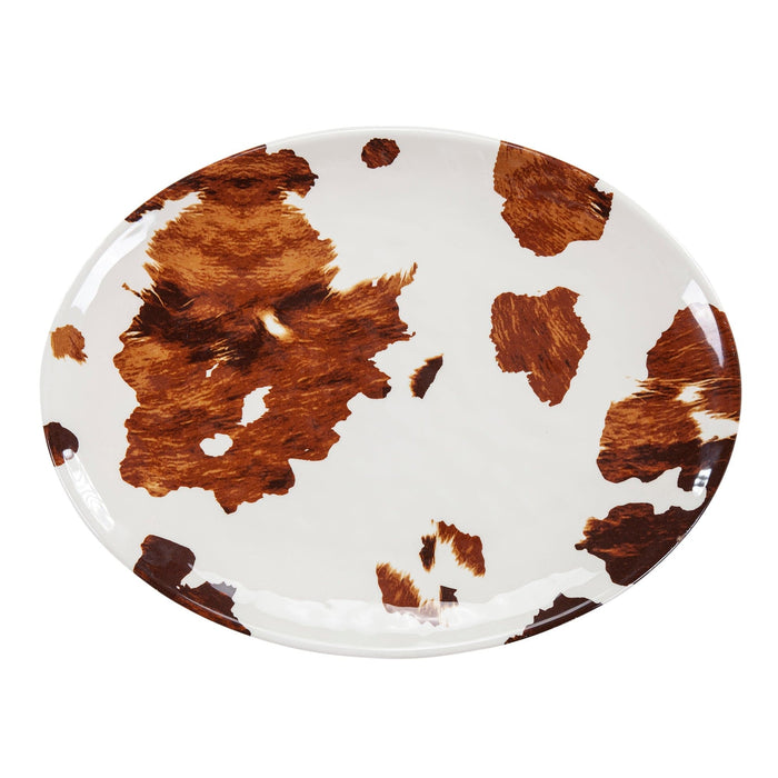 Elsa Cowhide 14PC Melamine Dinnerware Set Dinnerware Set