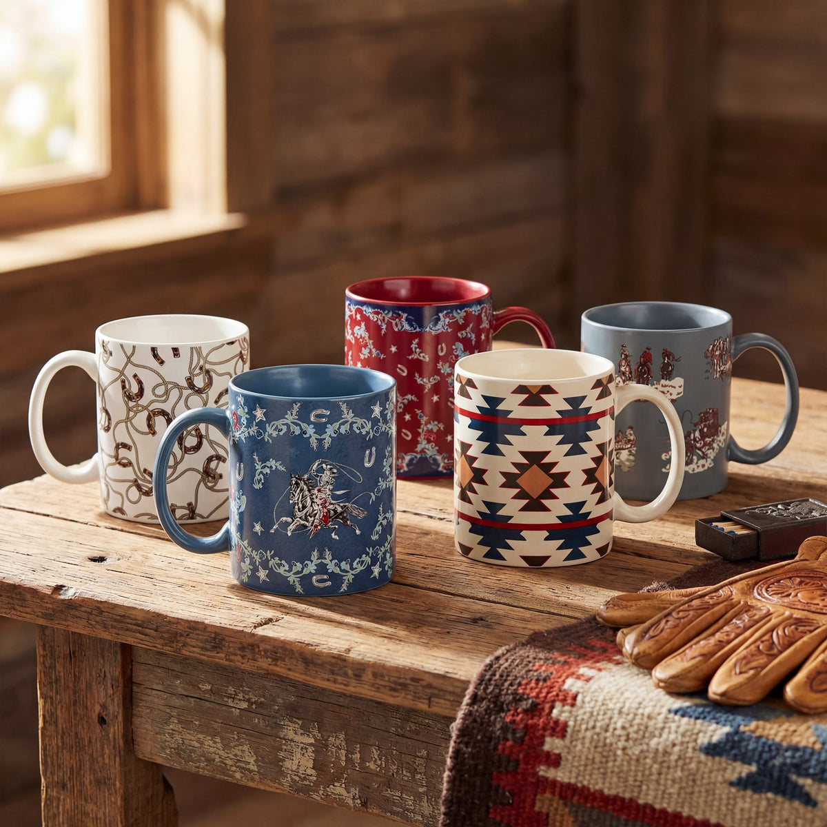 Lee Western Mug, Set of 4 Mug