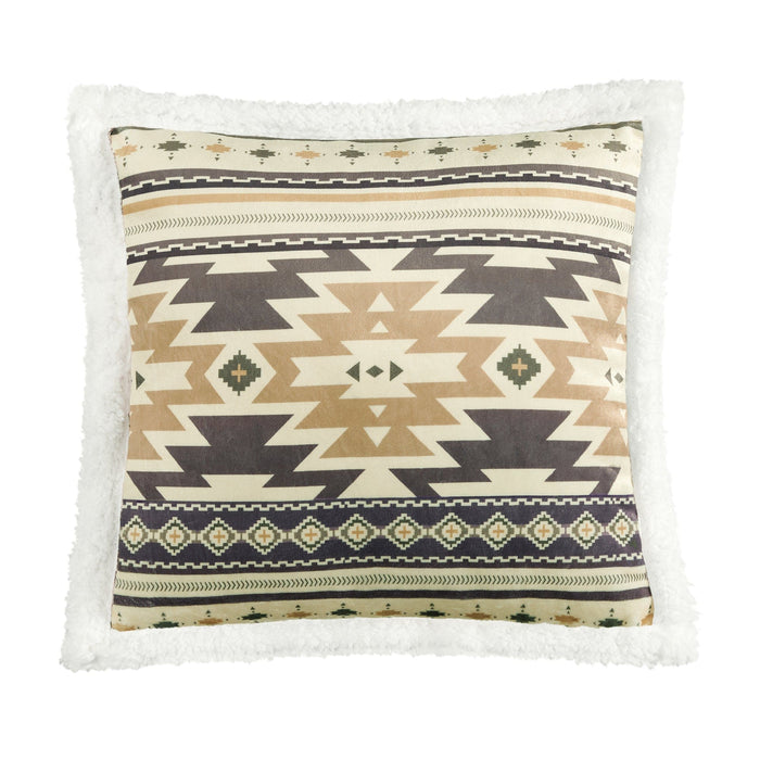 Desert Sage Campfire Sherpa Pillow Pillow