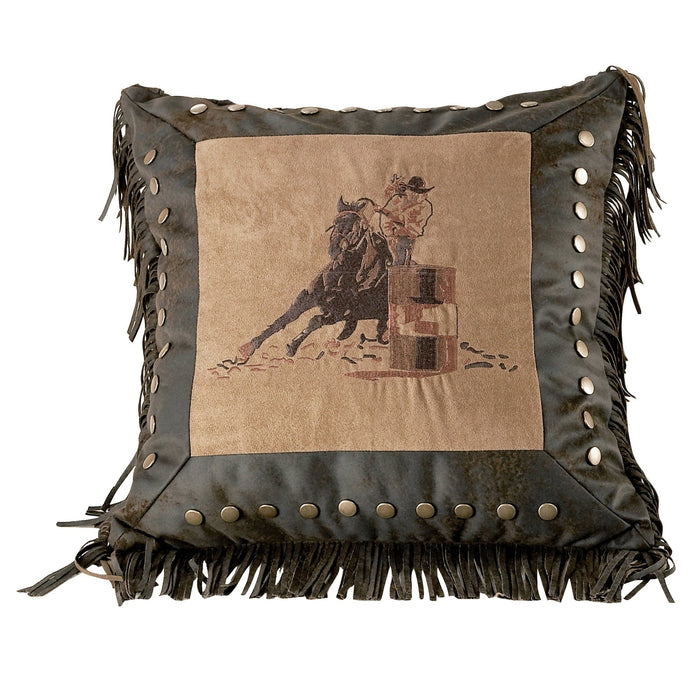 Embroidered Barrel Racer Pillow Pillow