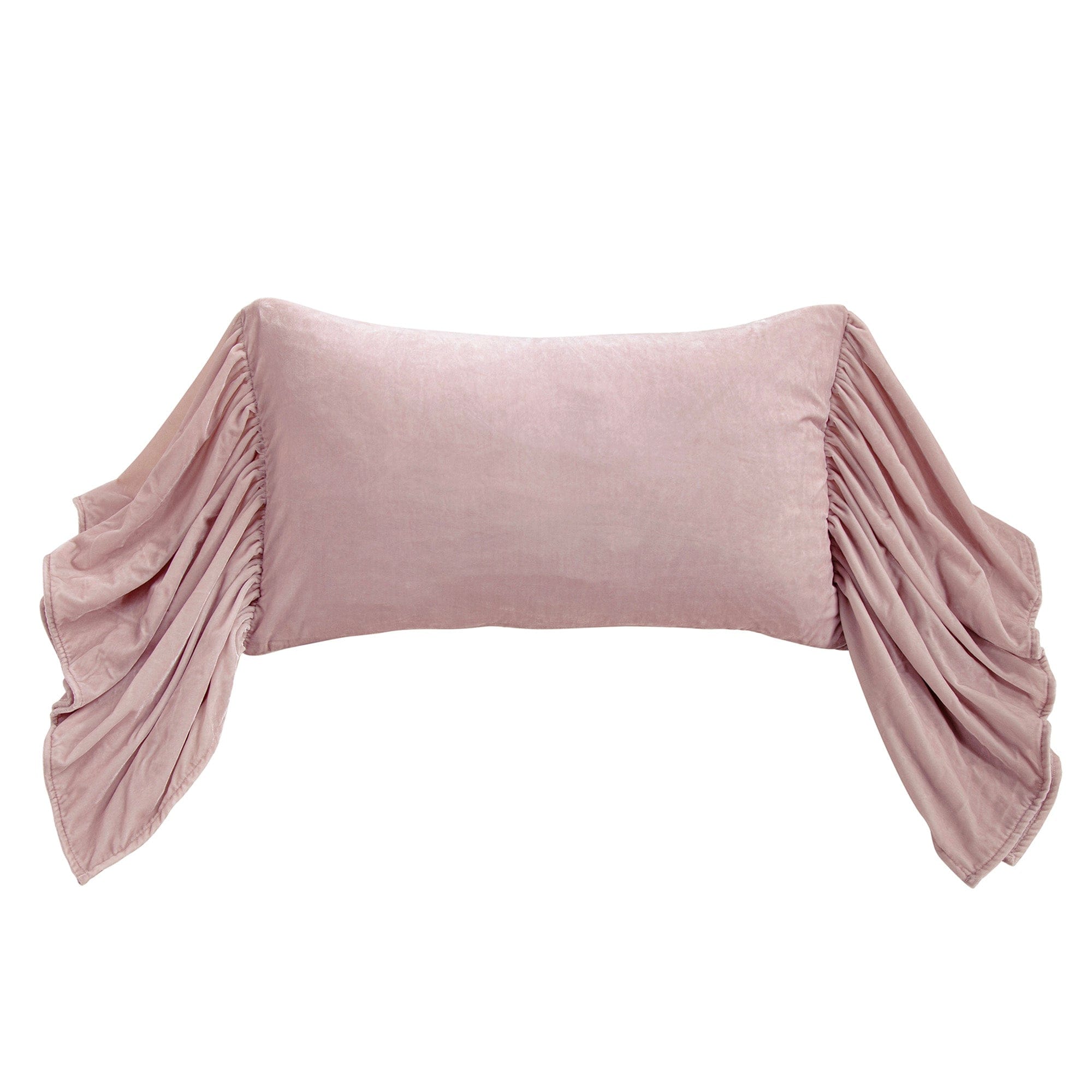 Stella Faux Silk Velvet Long Ruffled Pillow Lilac Pillow