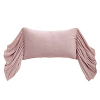 Stella Faux Silk Velvet Long Ruffled Pillow Lilac Pillow