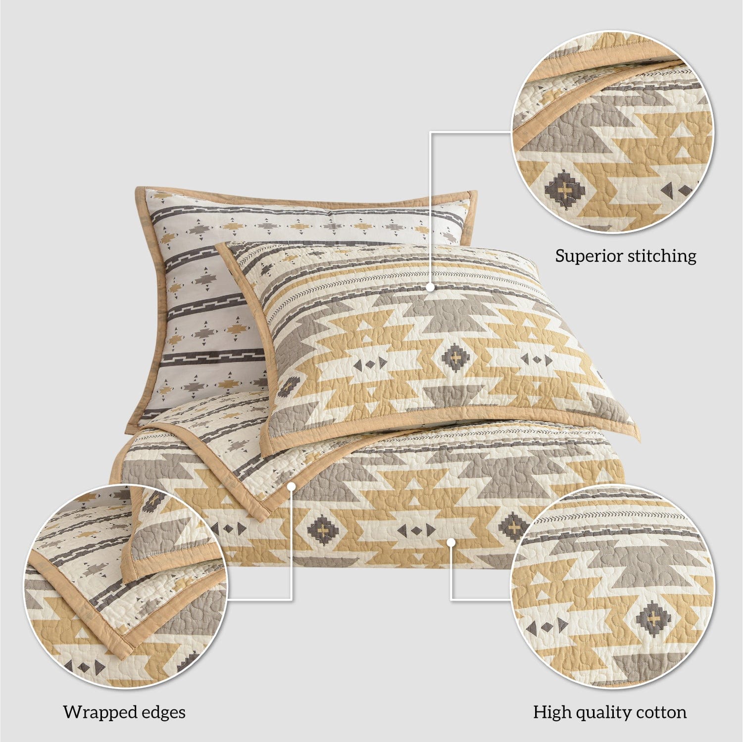 Desert Sage Reversible Quilt Set Quilt