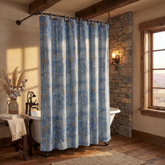 Lee Western Washed Denim Shower Curtain Shower Curtain