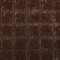 Stella Faux Silk Double Box Stitch Swatch Copper Brown Swatch