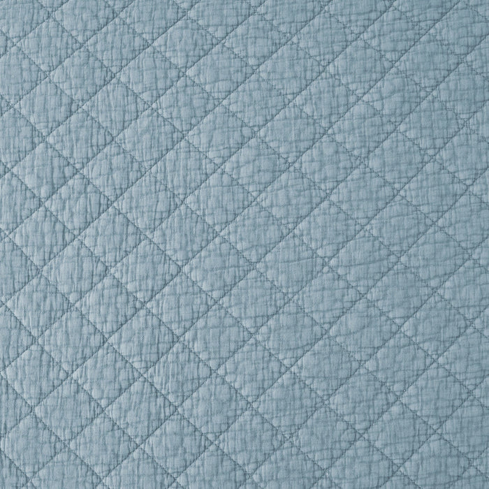 Stonewashed Cotton Gauze Fabric Swatch Mineral Blue Swatch
