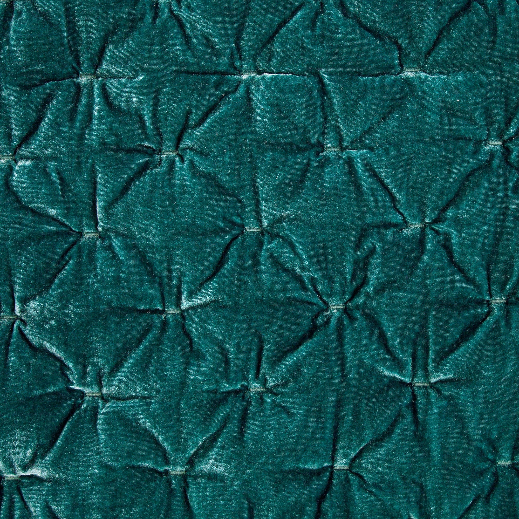Stella Faux Silk Velvet Quilt Swatch Teal Swatch