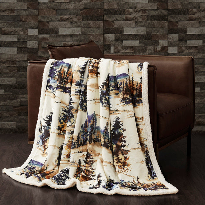 Acadia Campfire Sherpa Throw Throw