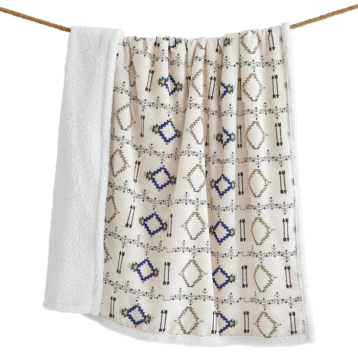 Arrow Campfire Sherpa Throw Throw
