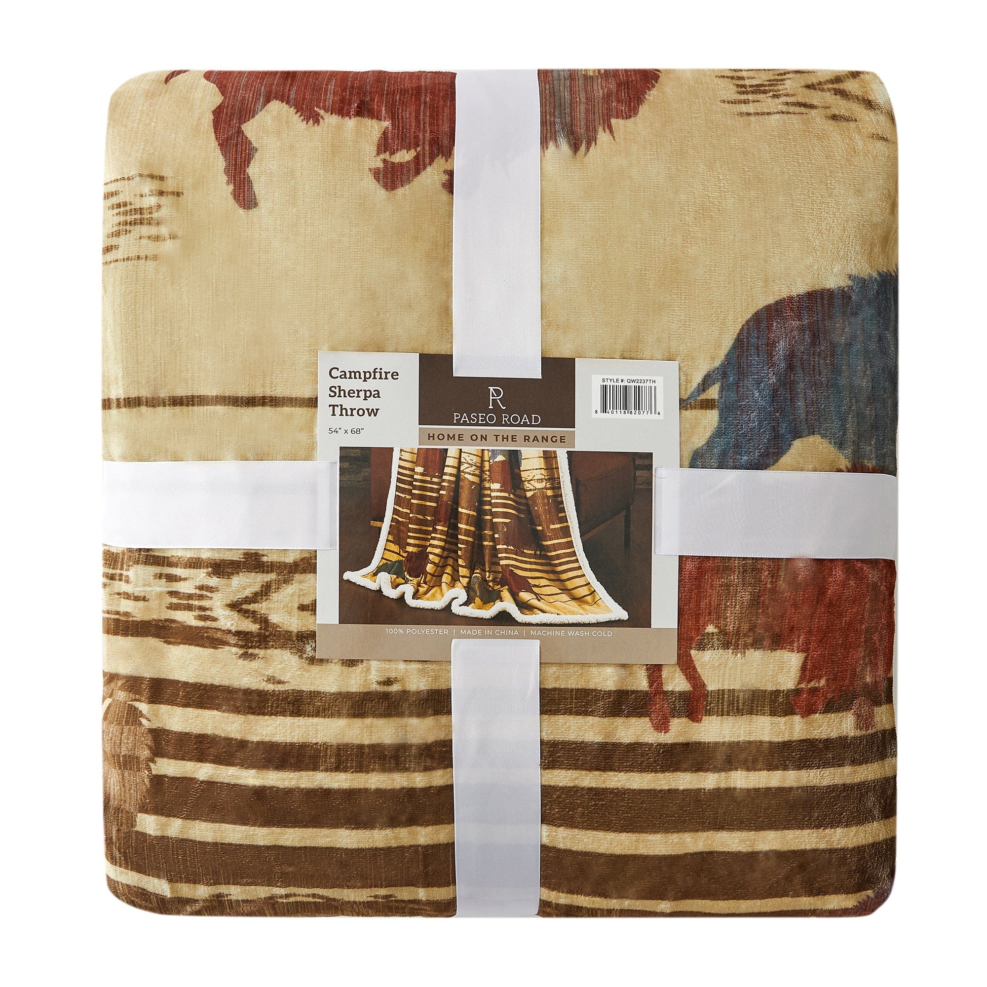 Home on the Range Campfire Sherpa Throw Throw