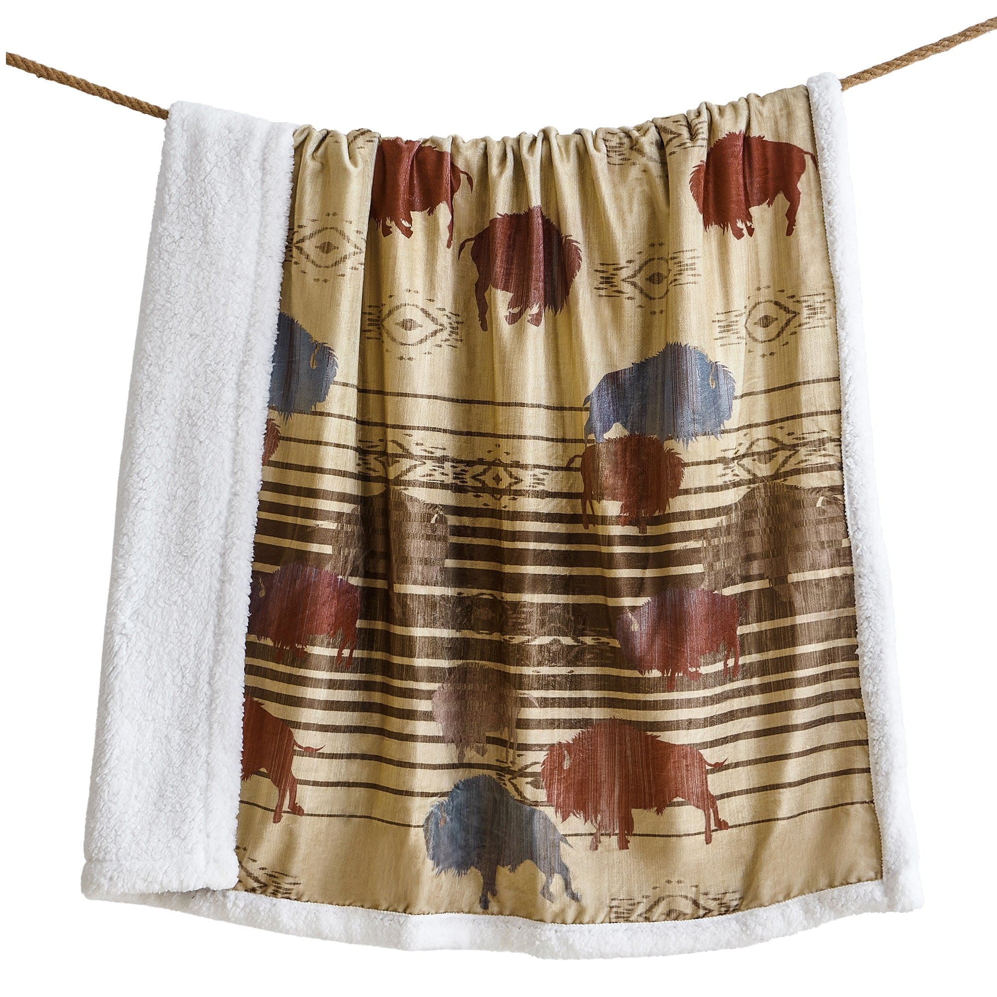 Home on the Range Campfire Sherpa Throw Throw