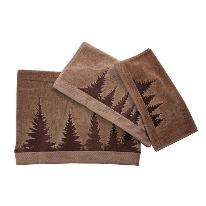 Clearwater Pines 3PC Towel Set, Mocha Bath Towel