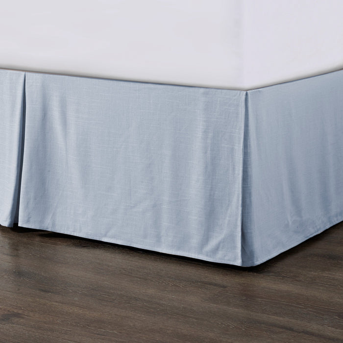 Hera Tailored Linen Bed Skirt Queen / Light Blue Bed Skirt