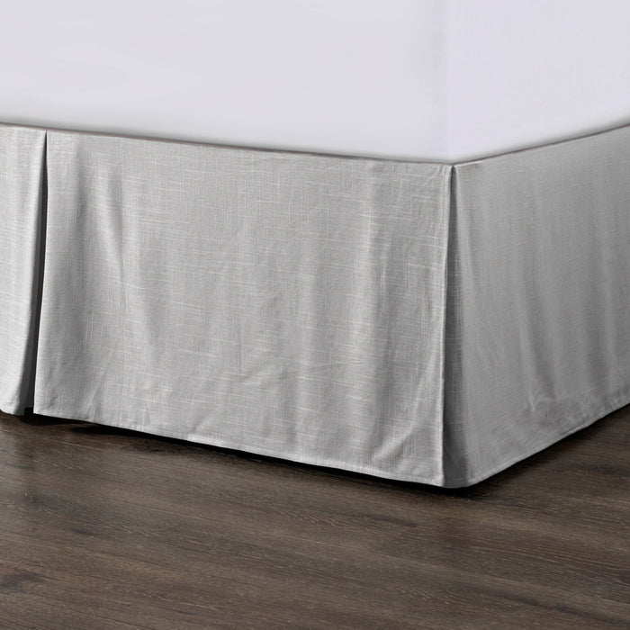 Hera Tailored Linen Bed Skirt Queen / Light Gray Bed Skirt