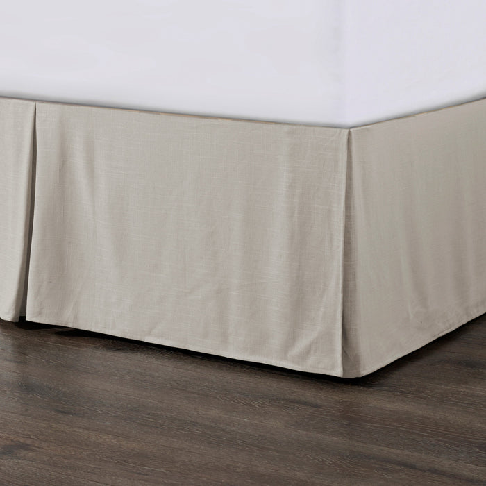 Hera Tailored Linen Bed Skirt Queen / Light Tan Bed Skirt