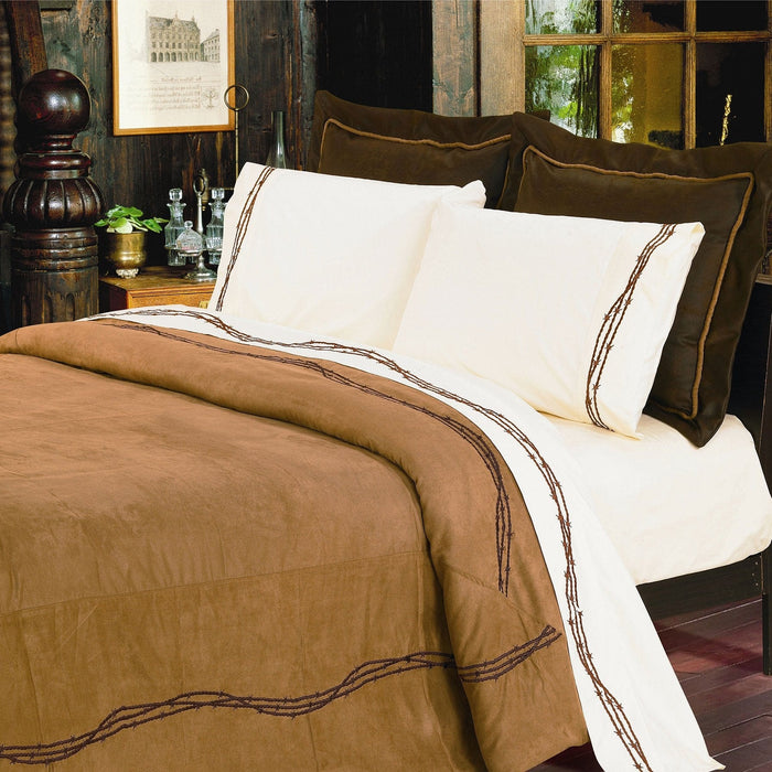 Barbwire Comforter Set, Tan Comforter