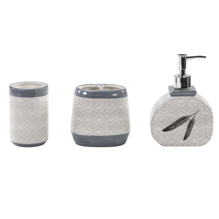 Feather Design 3PC Countertop Bathroom Set Countertop Bathroom Sets