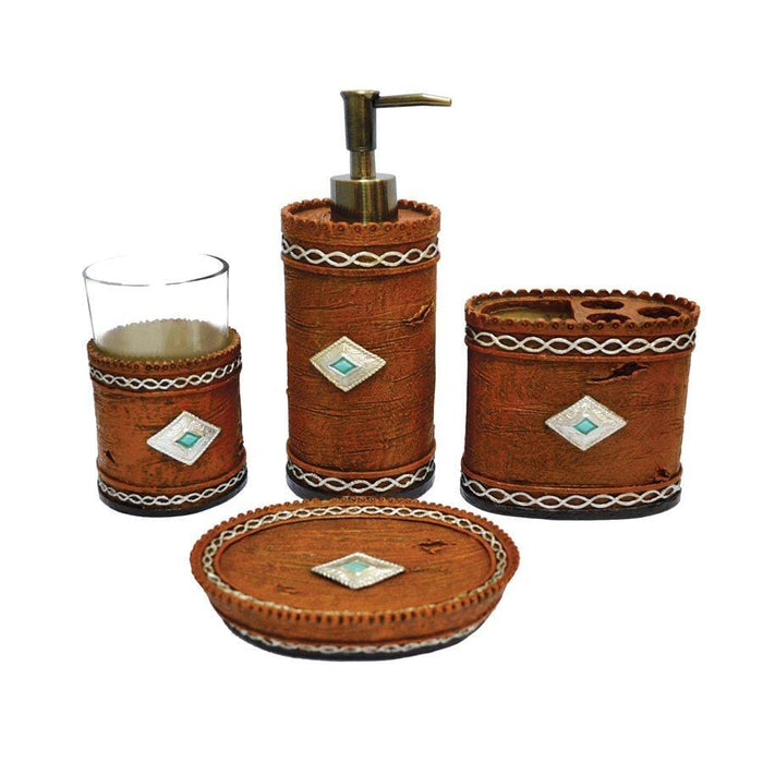 Socorro 4 PC Bath Countertop Accessory Set Countertop Bathroom Sets