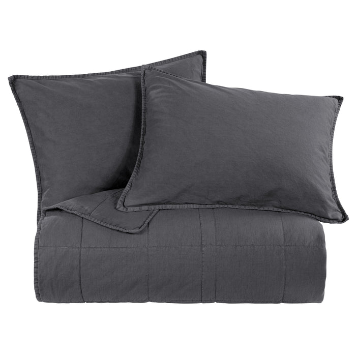 Stonewashed Cotton Canvas Coverlet Coverlet