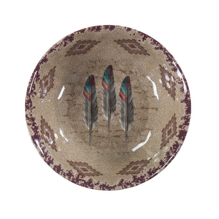 Feather Southwestern 4-PC Melamine Dinner Bowl Set Dinner Bowl