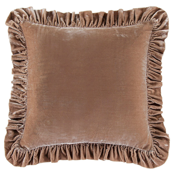 Stella Faux Silk Velvet Euro Sham Dusty Rose Euro Sham