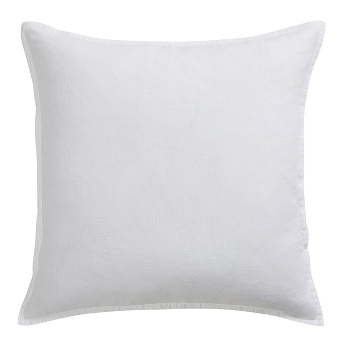 100% French Flax Linen Euro Sham White Euro Sham