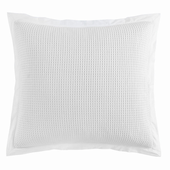 Waffle Weave Euro Sham White Euro Sham