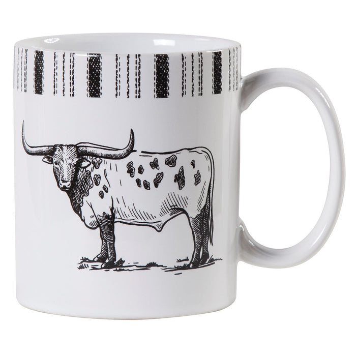 Ranch Life Longhorn Mugs, Set of 4 Mug