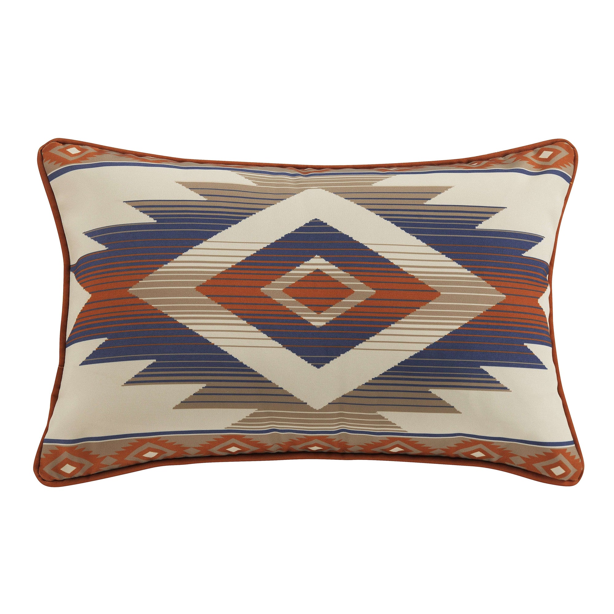 Blue Aztec Indoor/Outdoor Pillow, 16x24 Outdoor Pillow