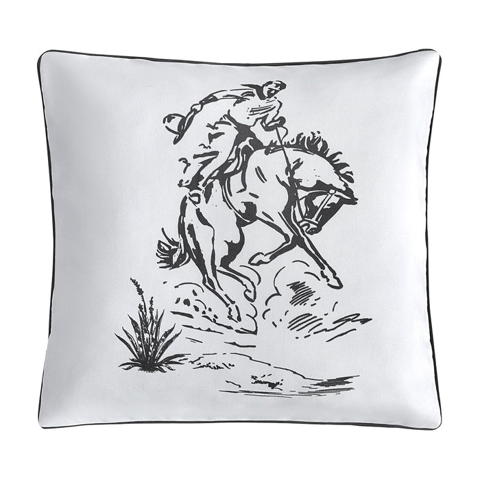 Ranch Life Bronc Rider Indoor/Outdoor Pillow Outdoor Pillow