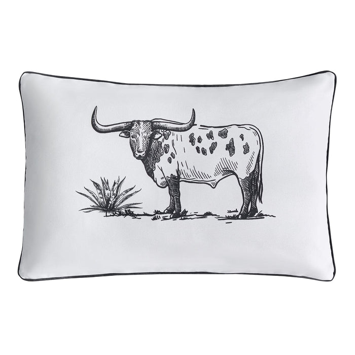Ranch Life Steer Indoor/Outdoor Pillow Outdoor Pillow