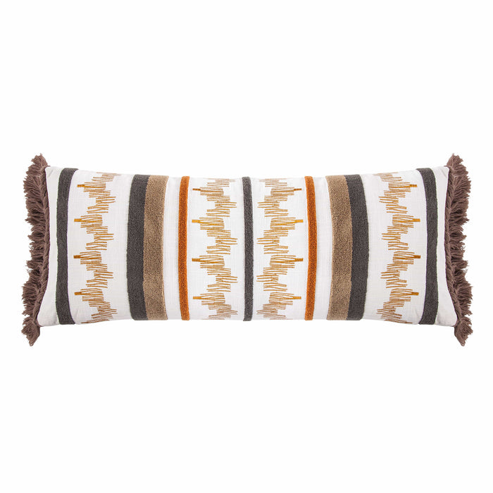Aria Embroidery Lumber Pillow, 14x36 Pillow