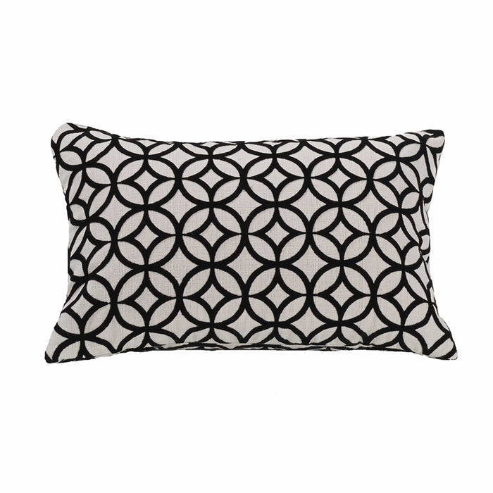 Augusta Cut Velvet Lumbar Pillow, 10x16 Pillow