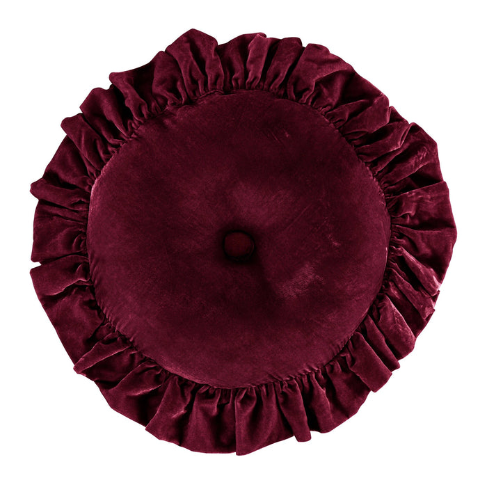 Stella Faux Silk Velvet Round Pillow Pillow