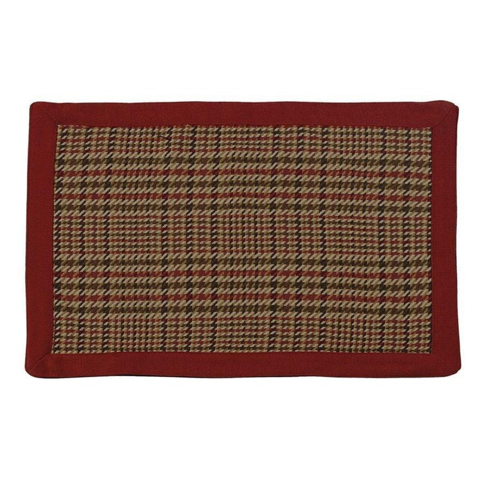 Bayfield 4-PC Placemat Set, Burgundy Houndstooth Placemat