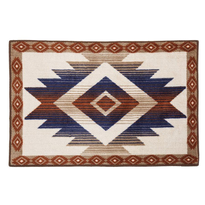 Aztec Blue & Terra Cotta Kitchen/Bath Rug Rug