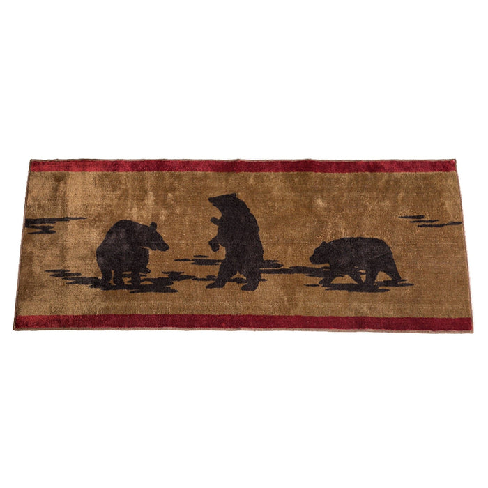 Red & Tan Bear Print Kitchen/Bath Area Rug Rug