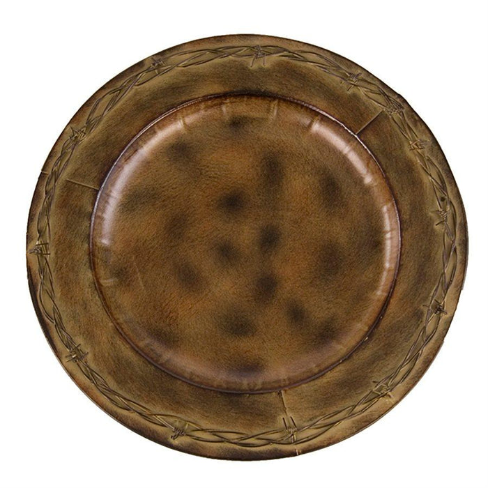 Round Barbwire Iron Tray, 14" Sale-K