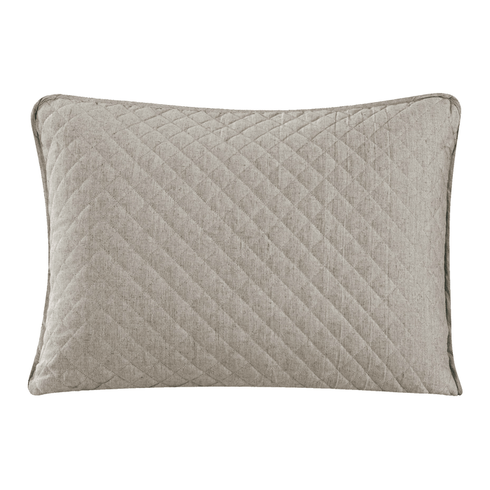 Anna Diamond Quilted Pillow Shams Standard / Taupe Sale-Sham