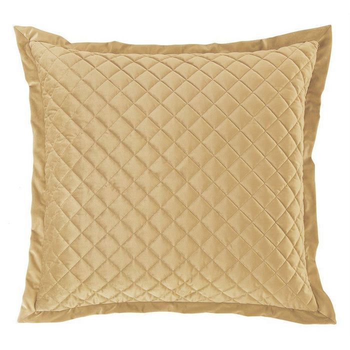 Velvet Diamond Quilted Euro Sham Gold Sham