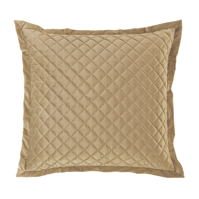 Velvet Diamond Quilted Euro Sham Oatmeal Sham