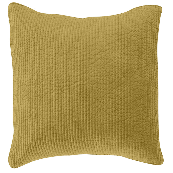 Stonewashed Cotton Quilted Velvet Euro Sham Tuscan Sham