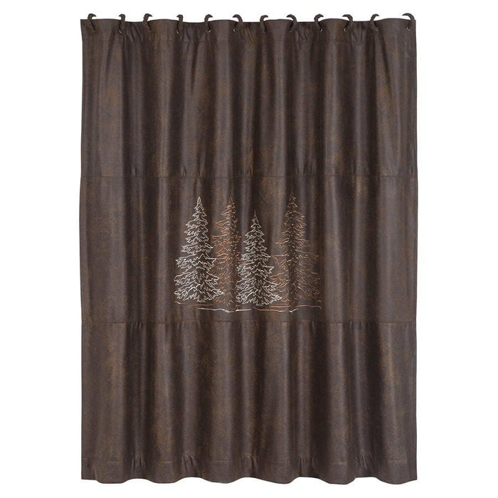 Clearwater Pines Chocolate Shower Curtain Shower Curtain