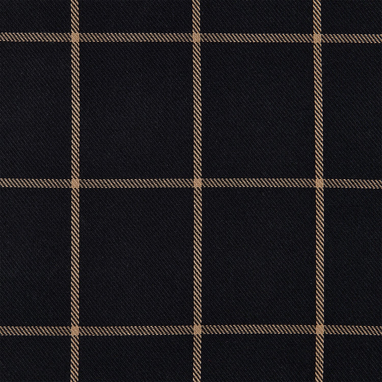 Ashbury Windowpane Black Plaid Swatch Swatch