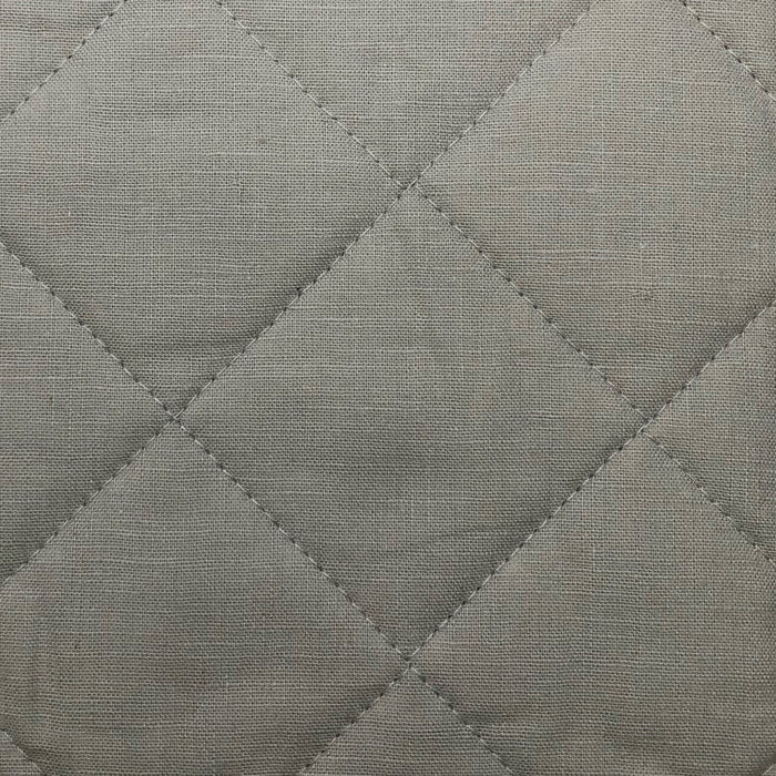 Linen Cotton Diamond Quilt Swatch Gray Swatch