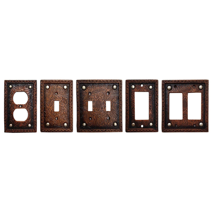 Tooled Resin w/ Stud Double Switch Wall Plate Switch Plates & Outlet Covers