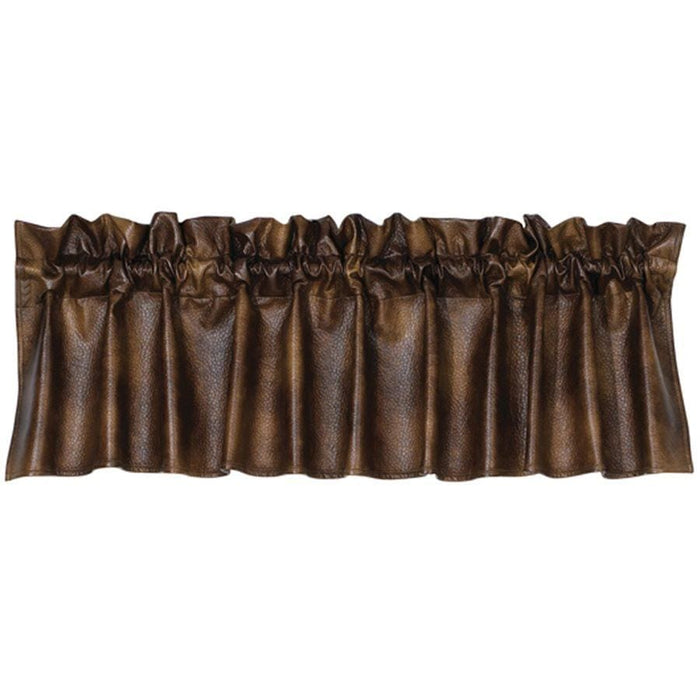 Chocolate Faux Leather Kitchen Valance Valance