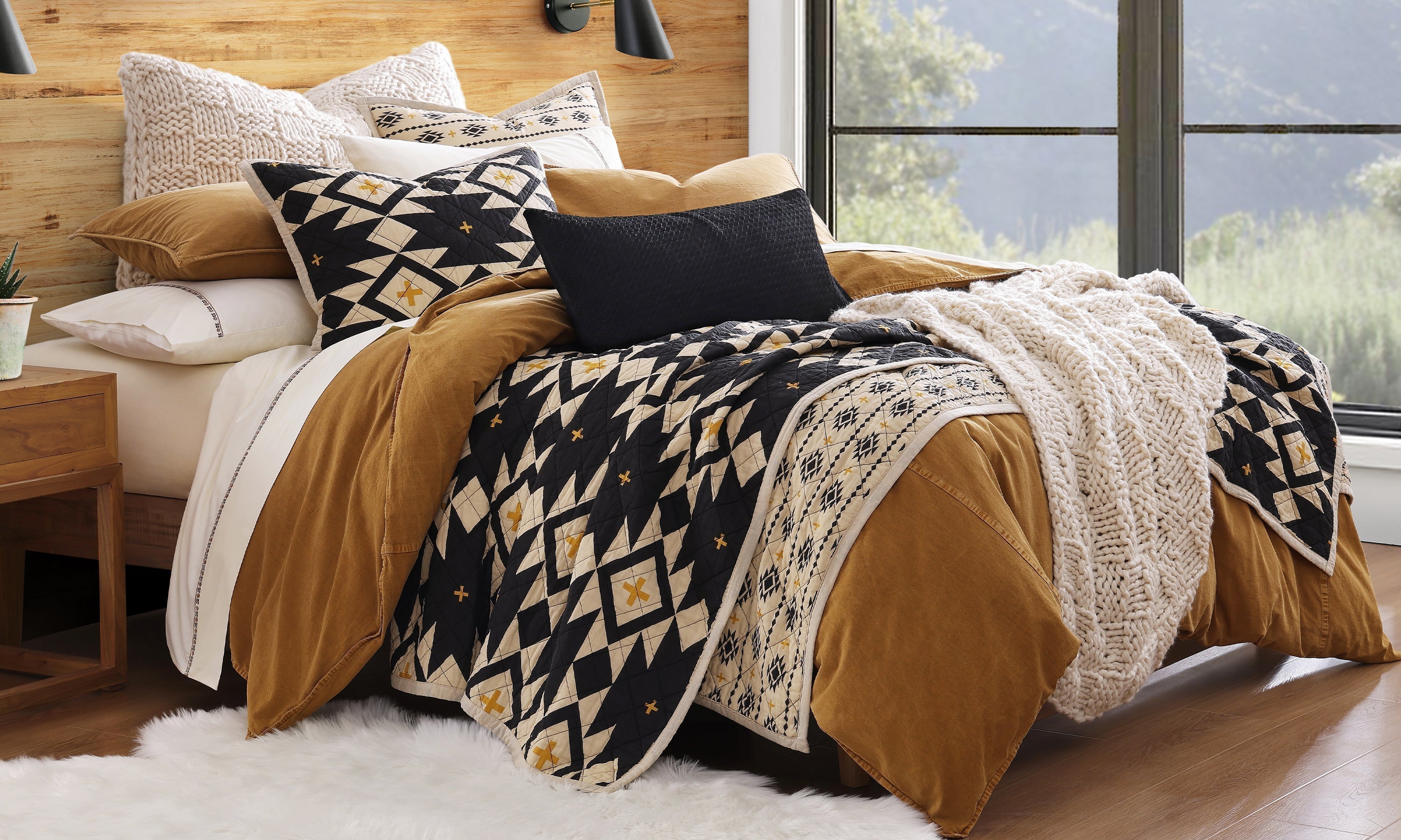 Elsa Cowhide Reversible Quilt Set | Paseo Road by HiEnd Accents